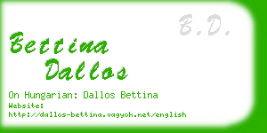 bettina dallos business card